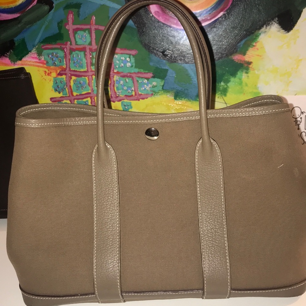 Hermes light brown purse